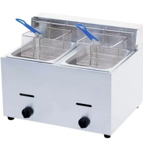 GAS FRYER DOUBLE 2X6L TABLETOP